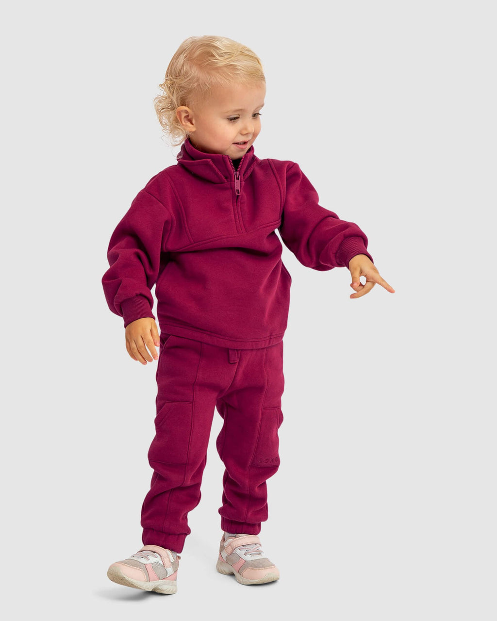 Model wearing Harley Track Pant (00-8) - Candy Apple