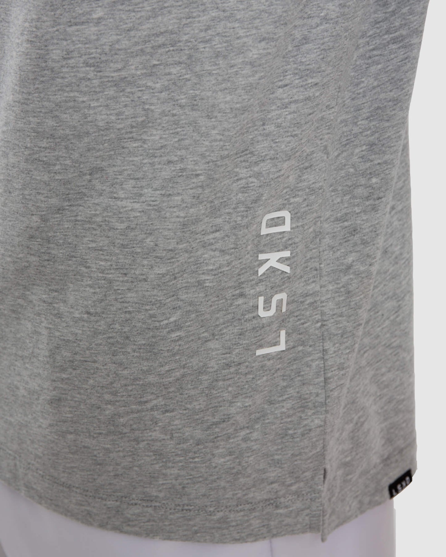 Model wearing Vitality Tank - Lt Grey Marl