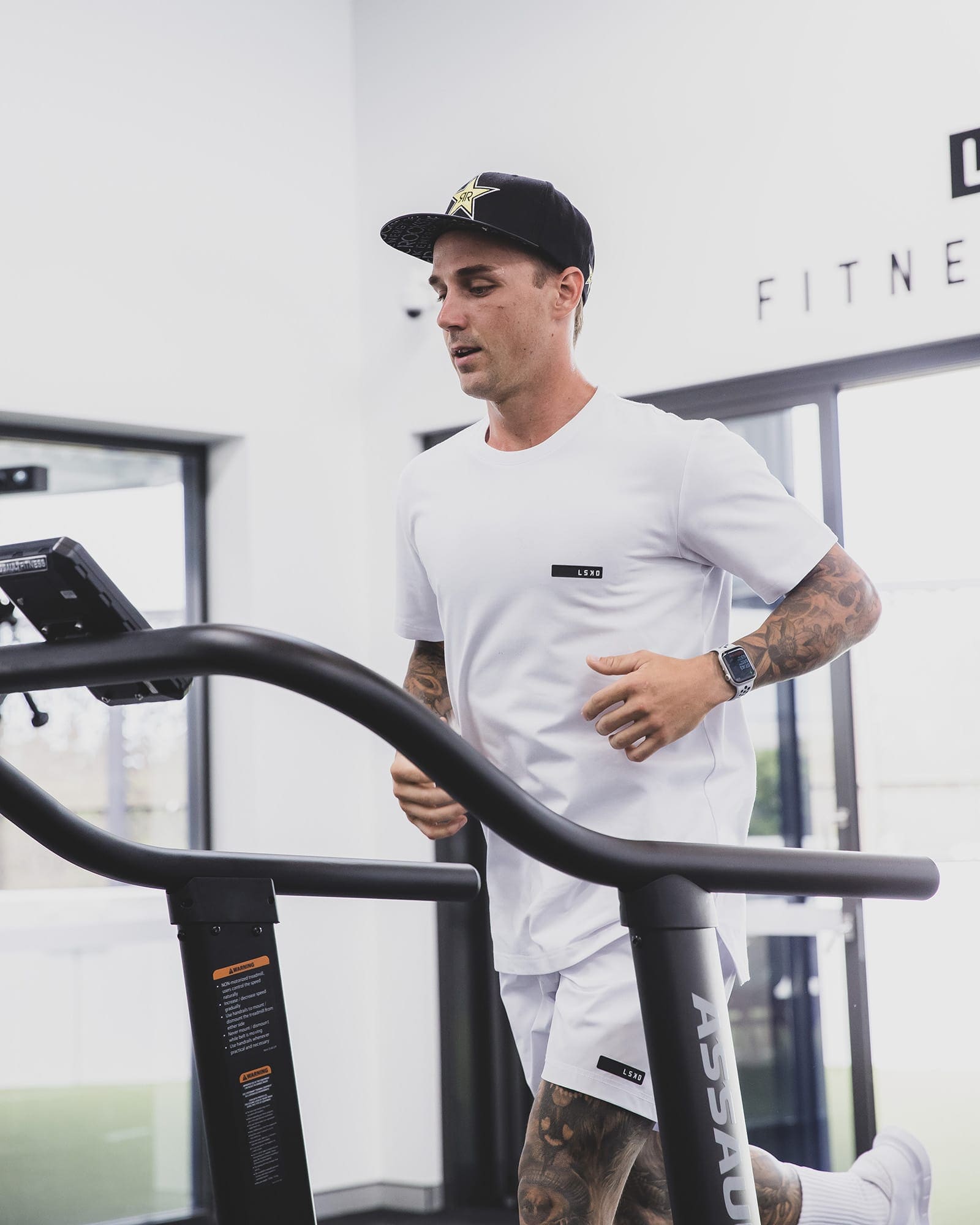 Model wearing LSKD x LM Tee - White