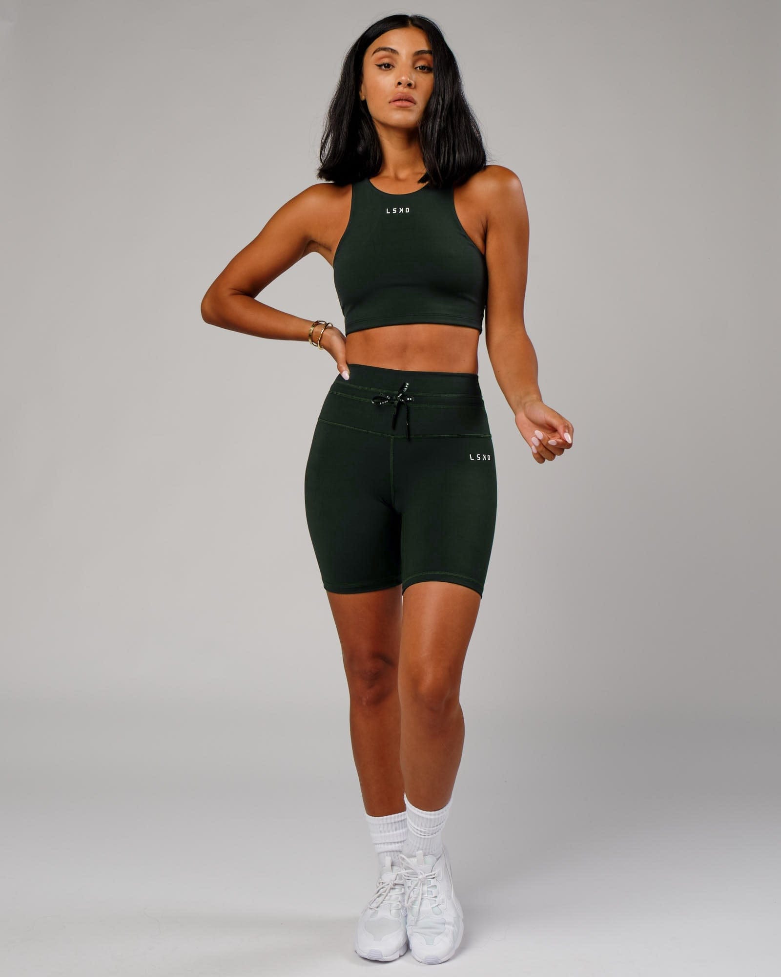 Model wearing Reformer Sport Tank - Forest