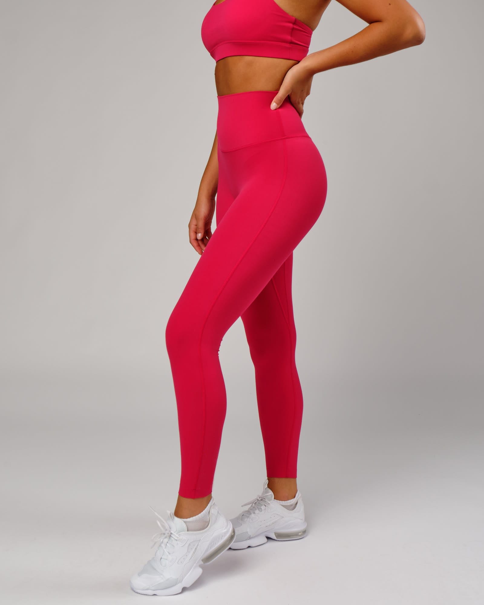 Model wearing Elixir Full Length Tight - Boysenberry No Logo