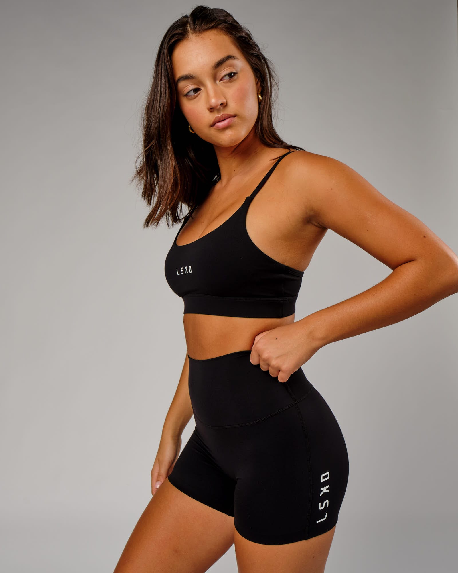 Model wearing Elixir X Short Tight - Black