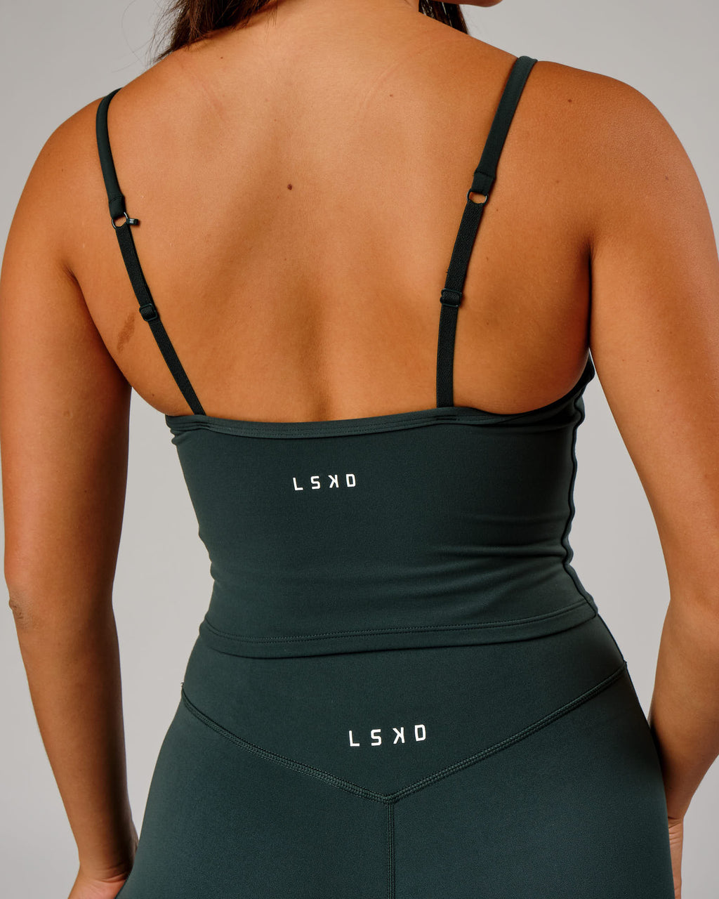 Model wearing Elixir Active Tank - Vital Green