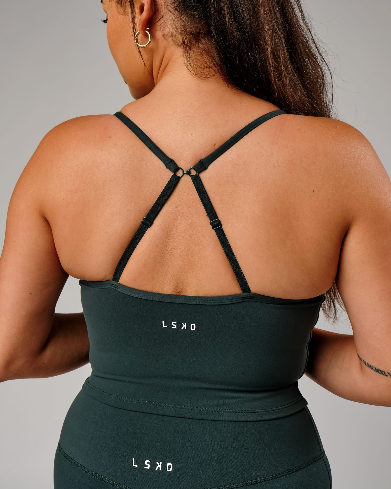 Model wearing Elixir Active Tank - Vital Green