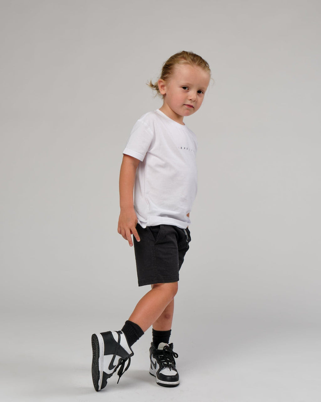 Model wearing Speedster Tee - White (00-8)