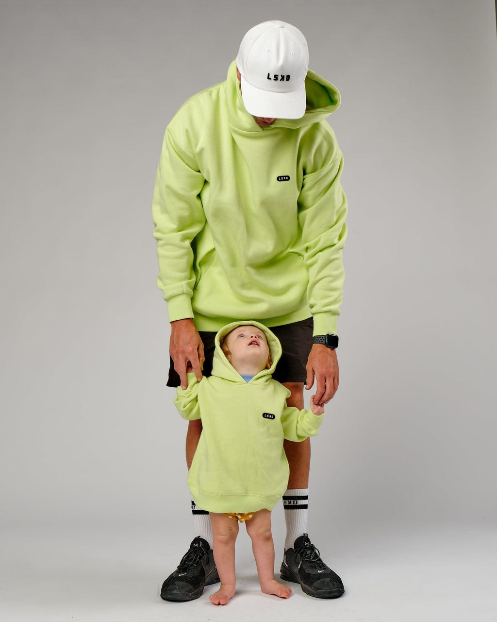 Model wearing Capsule Hoodie (00-8) - Pastel Lime