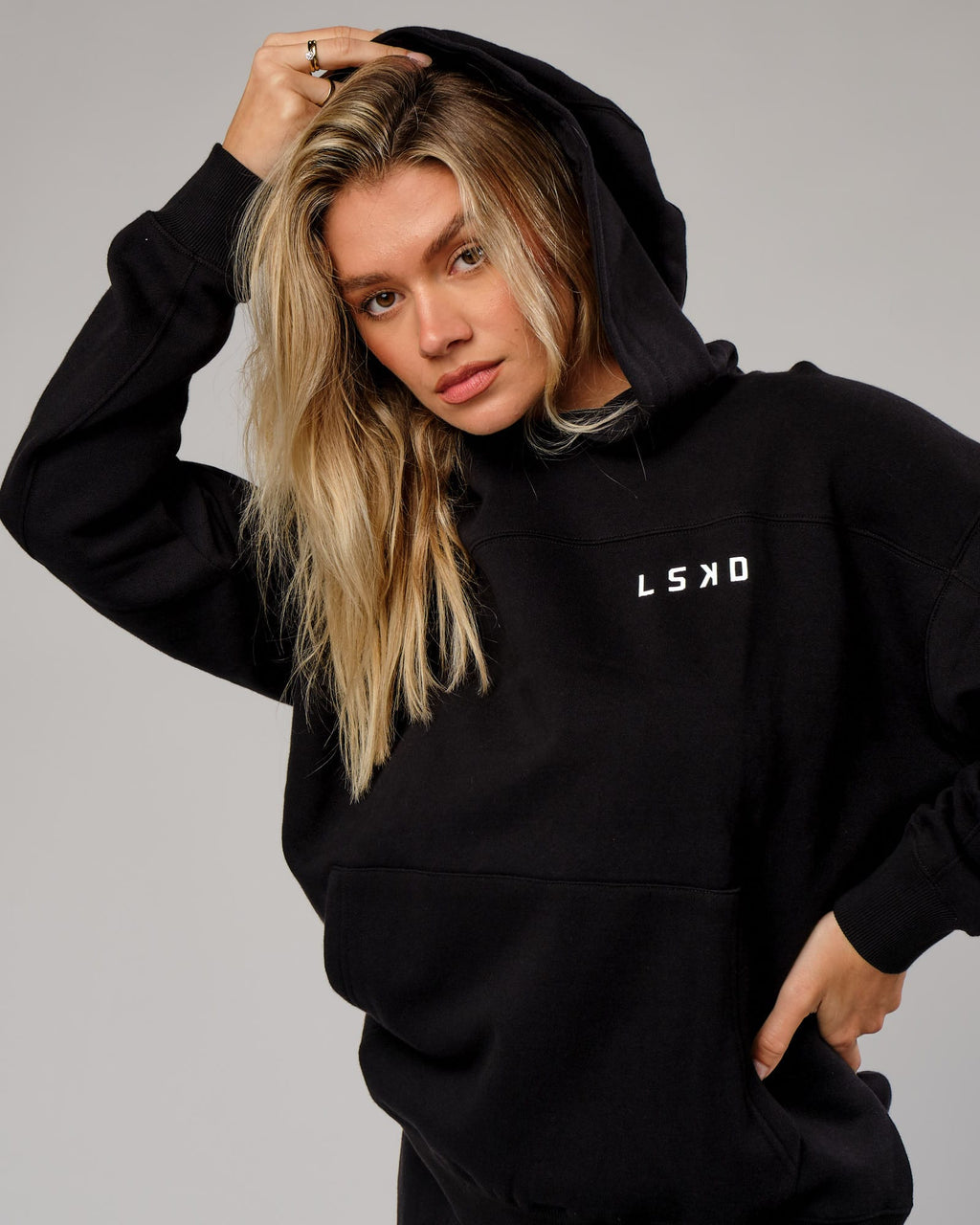 Model wearing Mode Hoodie - Black
