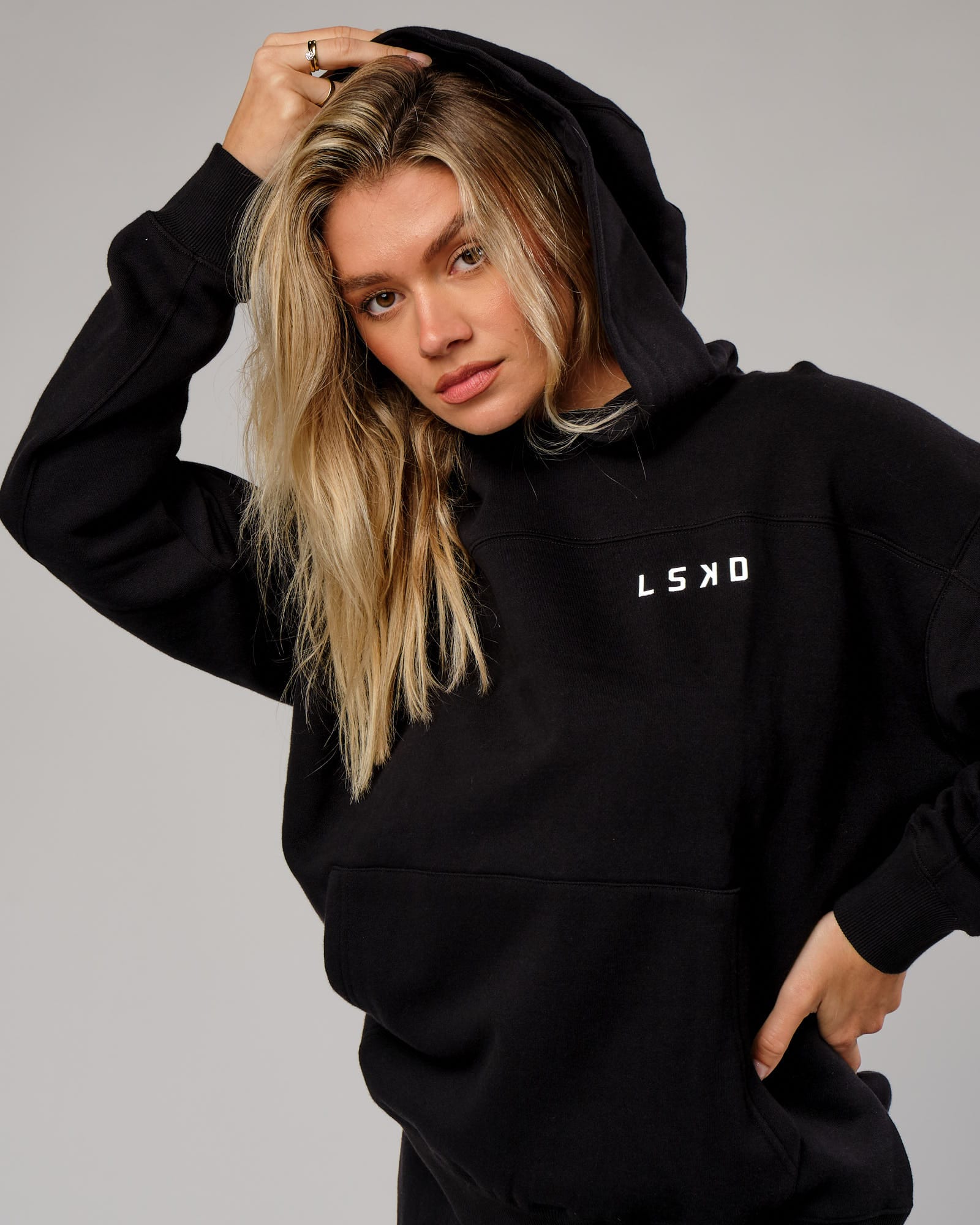 Model wearing Mode Hoodie - Black