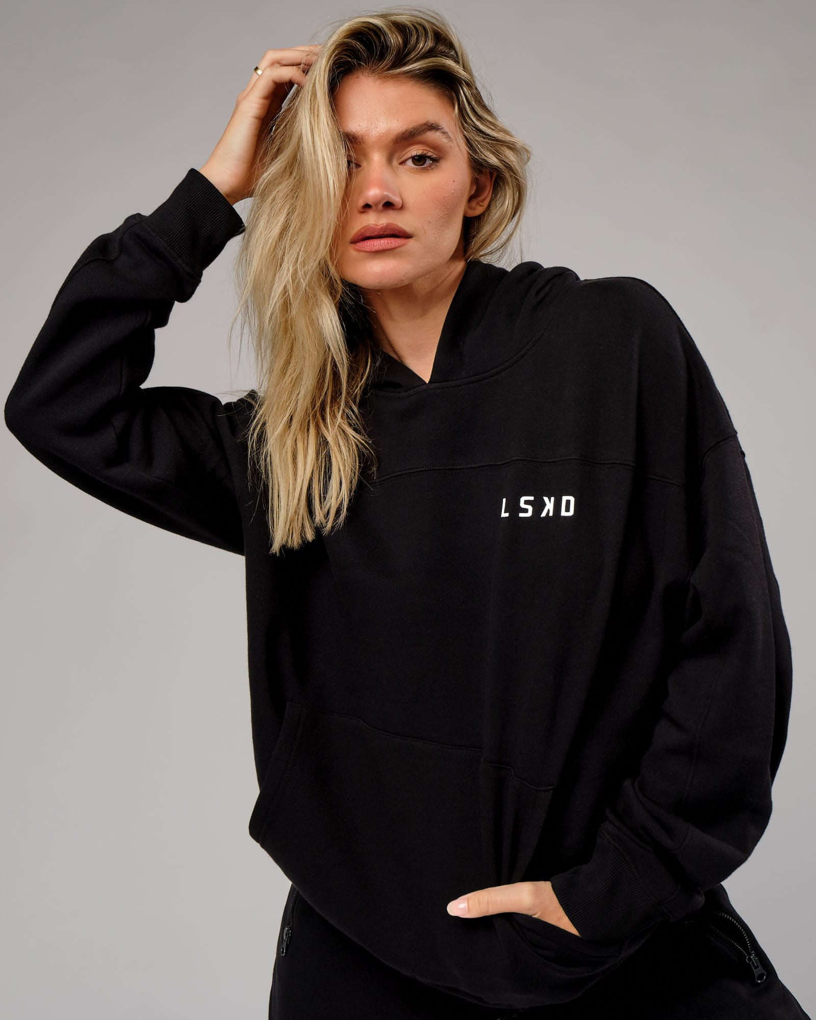 Model wearing Mode Hoodie - Black