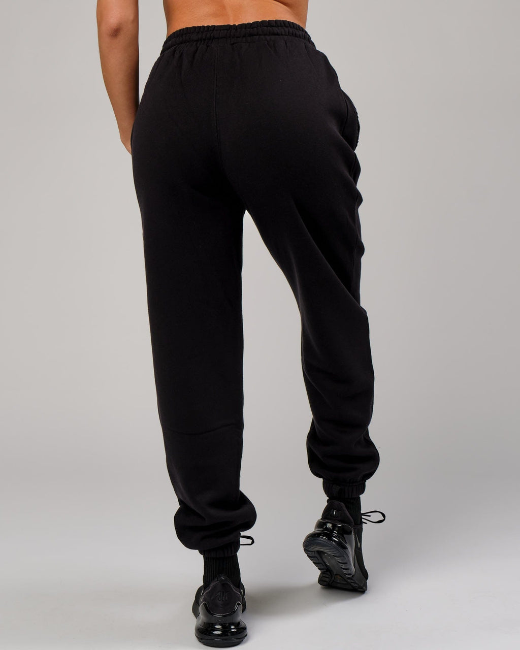Model wearing Becca Track Pant - Black
