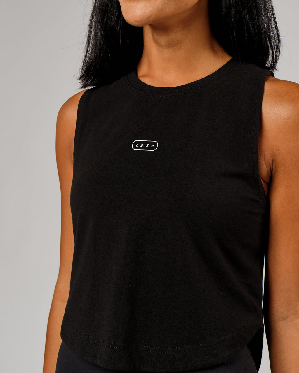 Model wearing Lotus Tank - Black