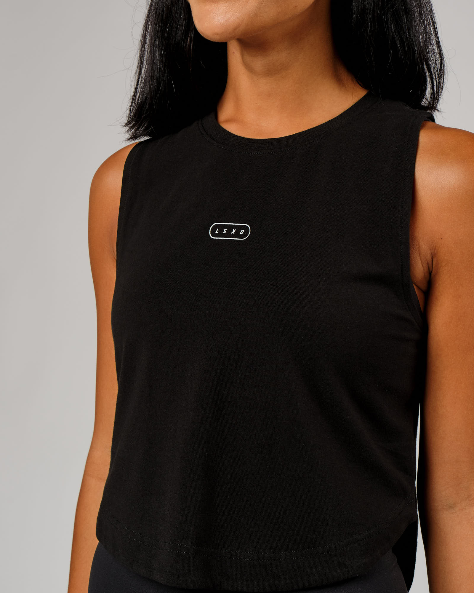 Model wearing Lotus Tank - Black