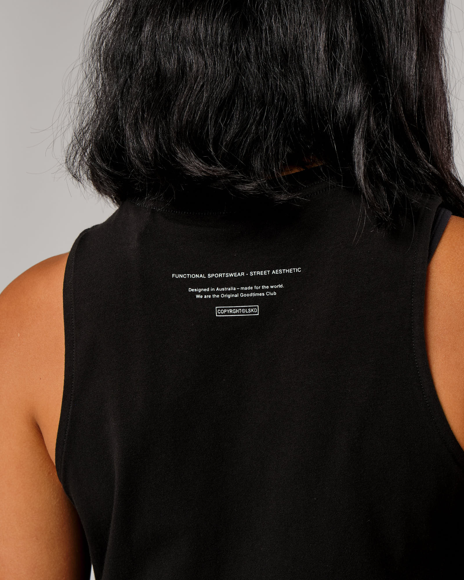 Model wearing Lotus Tank - Black