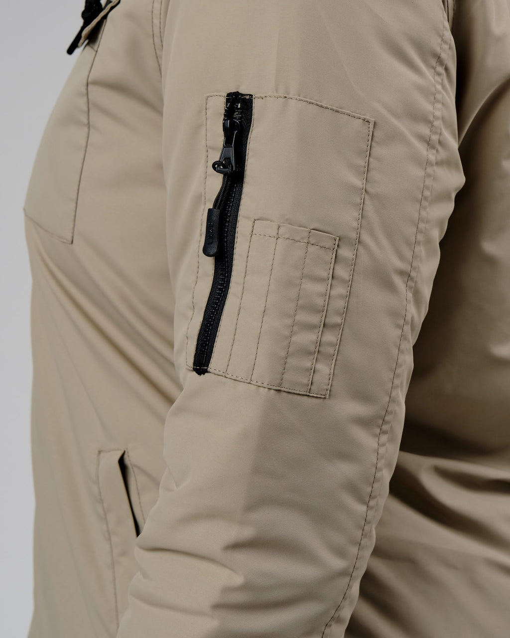 Model wearing Auxiliary Jacket - Laurel Oak