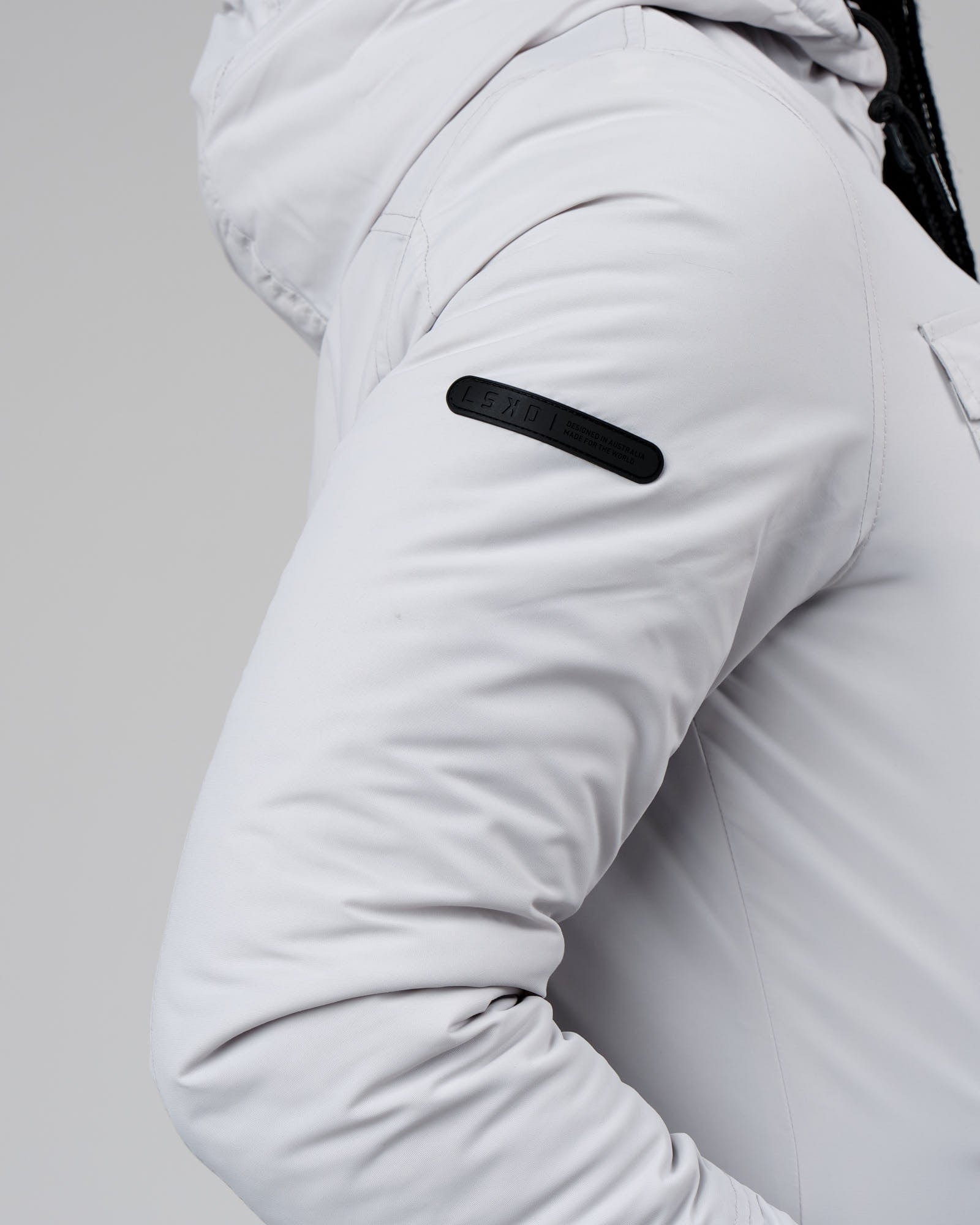 Model wearing Auxiliary Jacket - Cloud