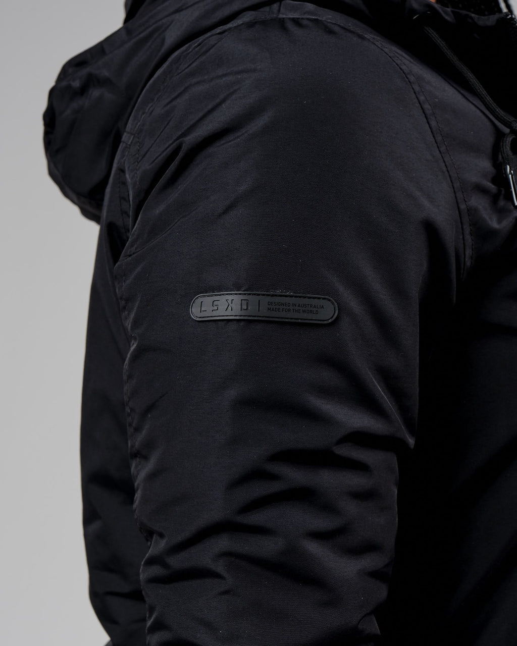 Model wearing Auxiliary Jacket 22 - Black