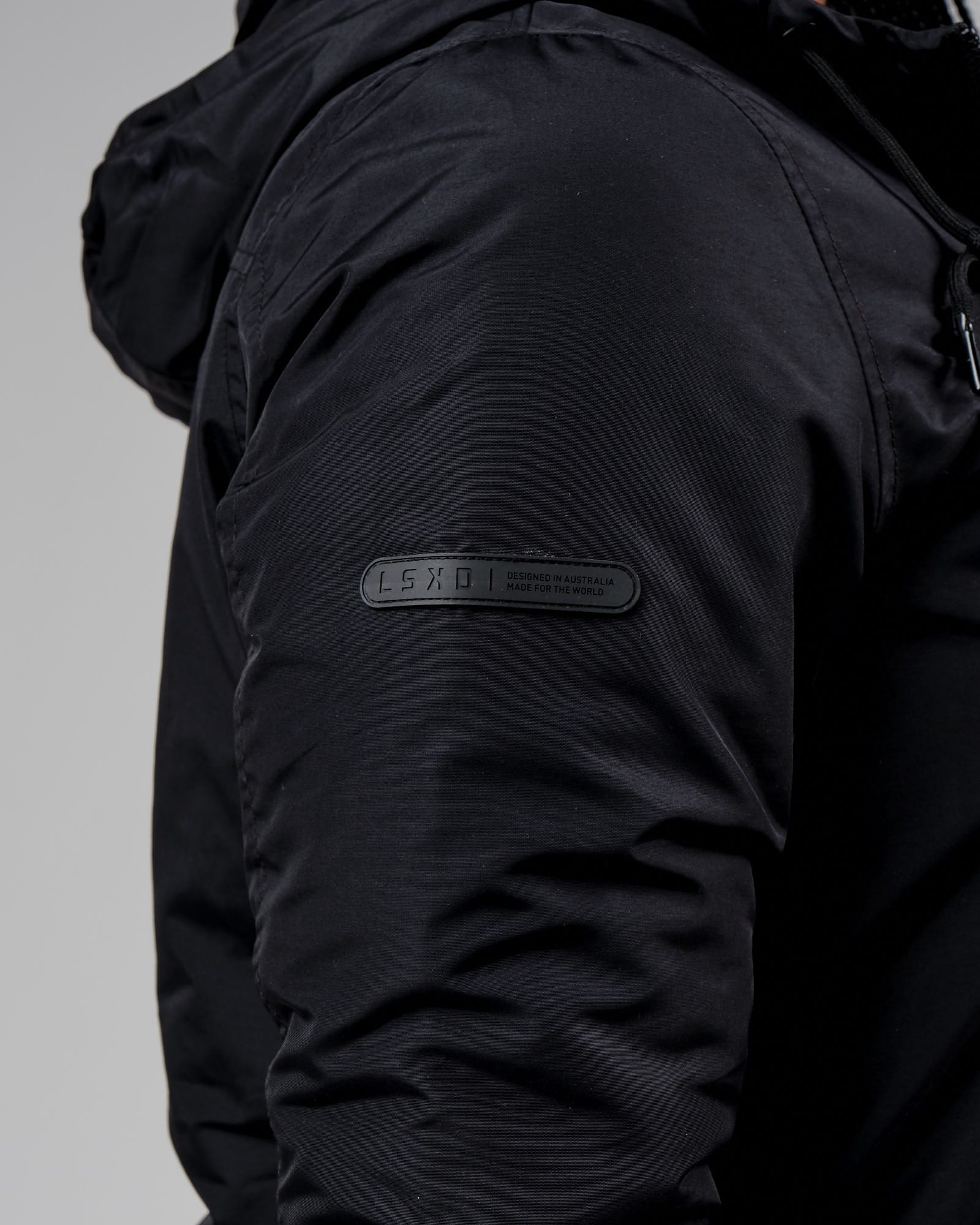 Model wearing Auxiliary Jacket 22 - Black