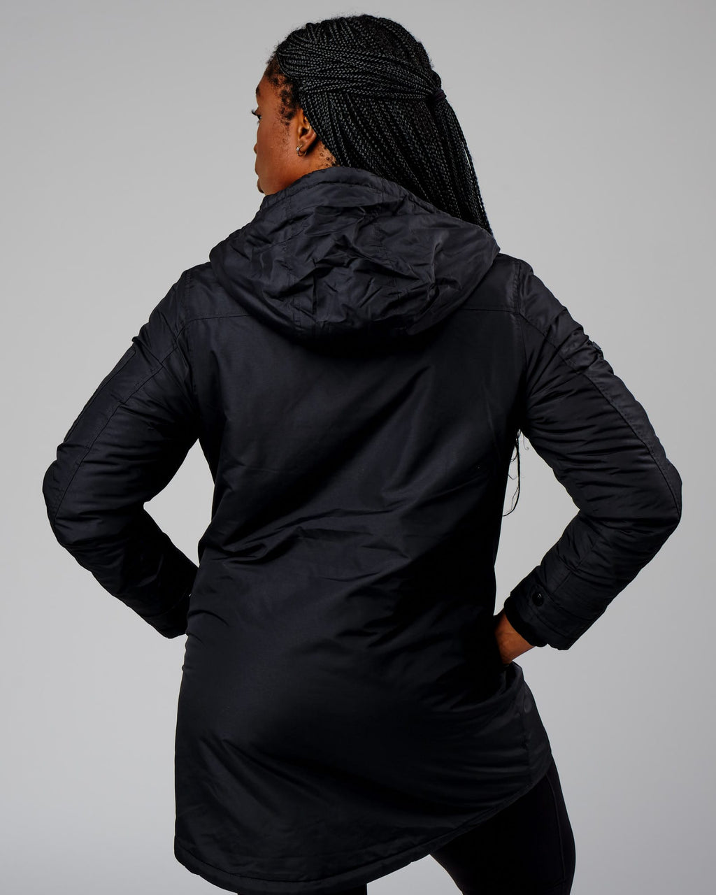 Model wearing Auxiliary Jacket 22 - Black