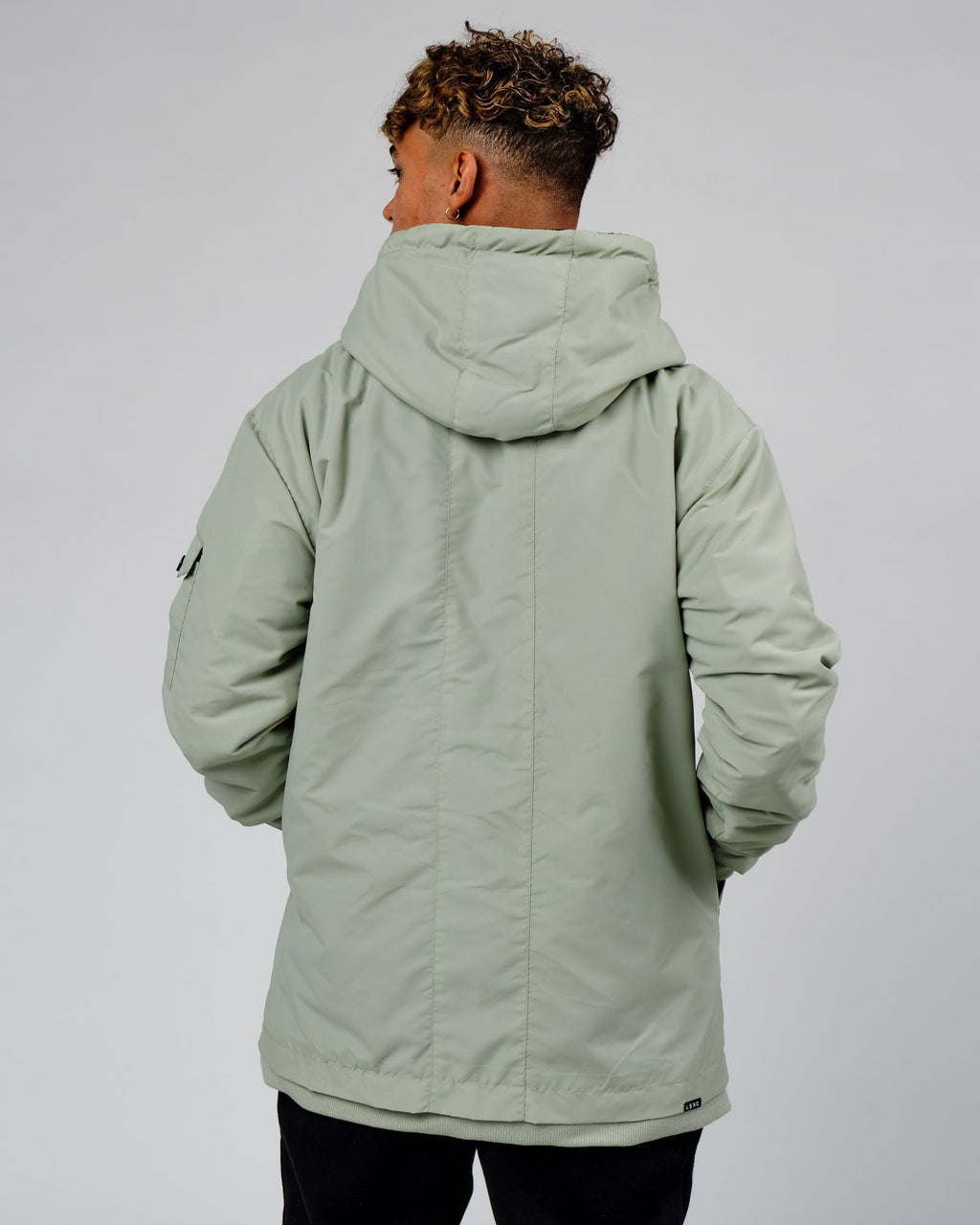 Model wearing Marshall Jacket - Desert Sage