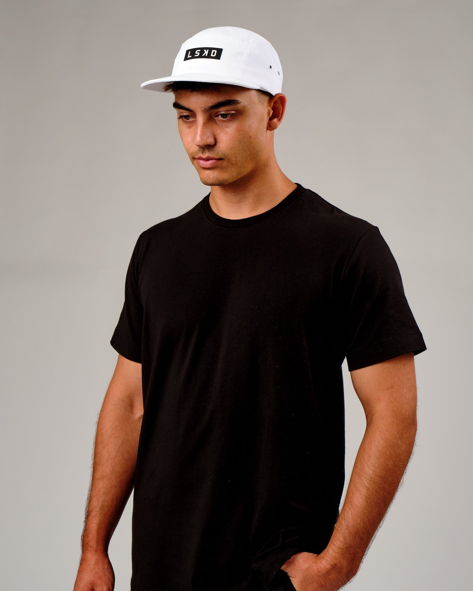 Model wearing Run Club Cap - White