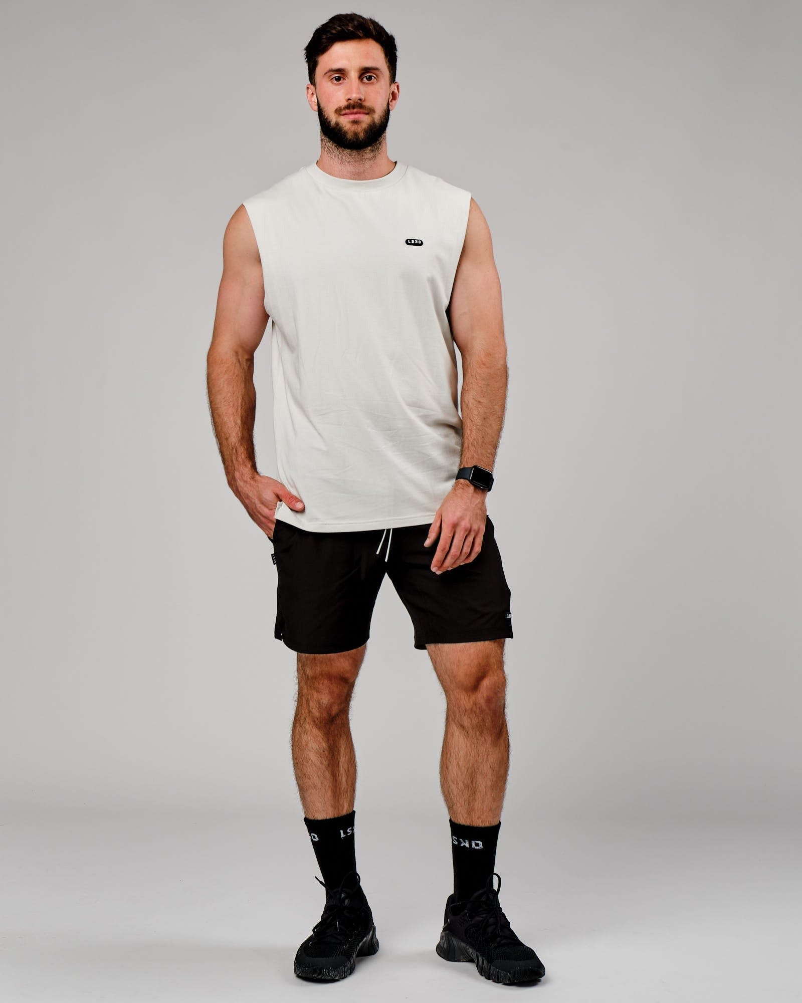 Model wearing Capsule 7" Performance Short - Black