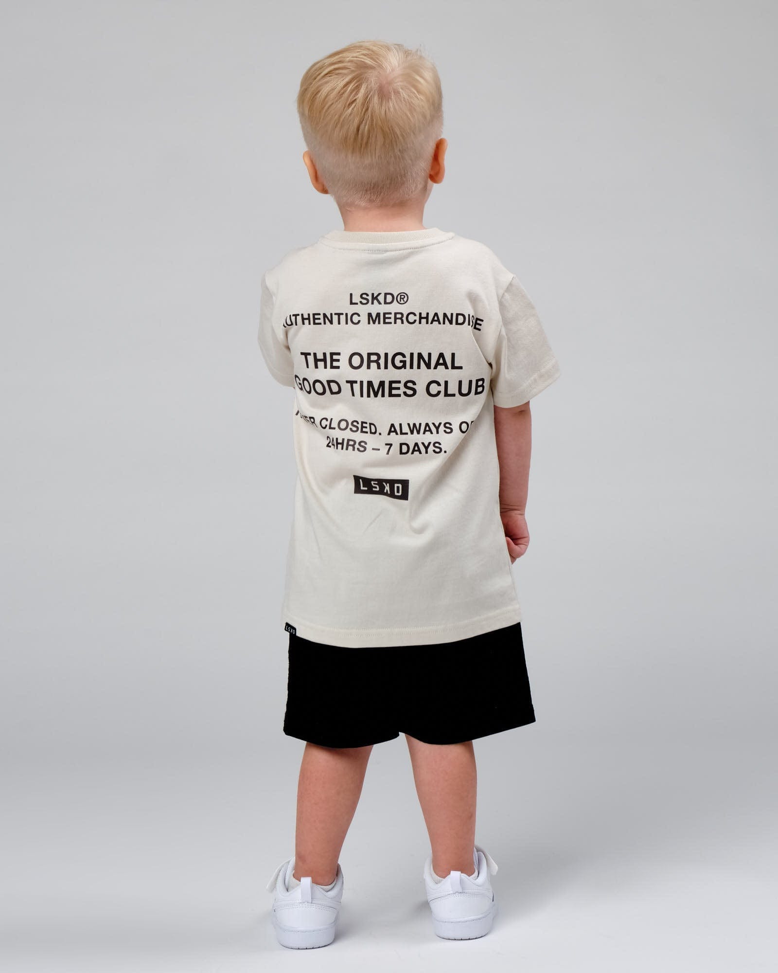 Model wearing OGTC Tee (00-8) - Bone