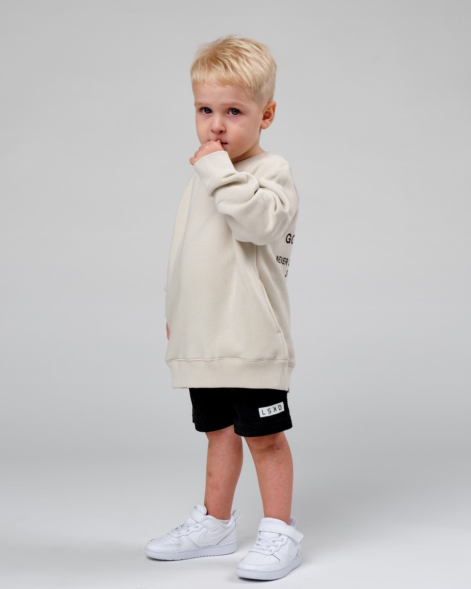 Model wearing OGTC Sweater (00-8) - Bone