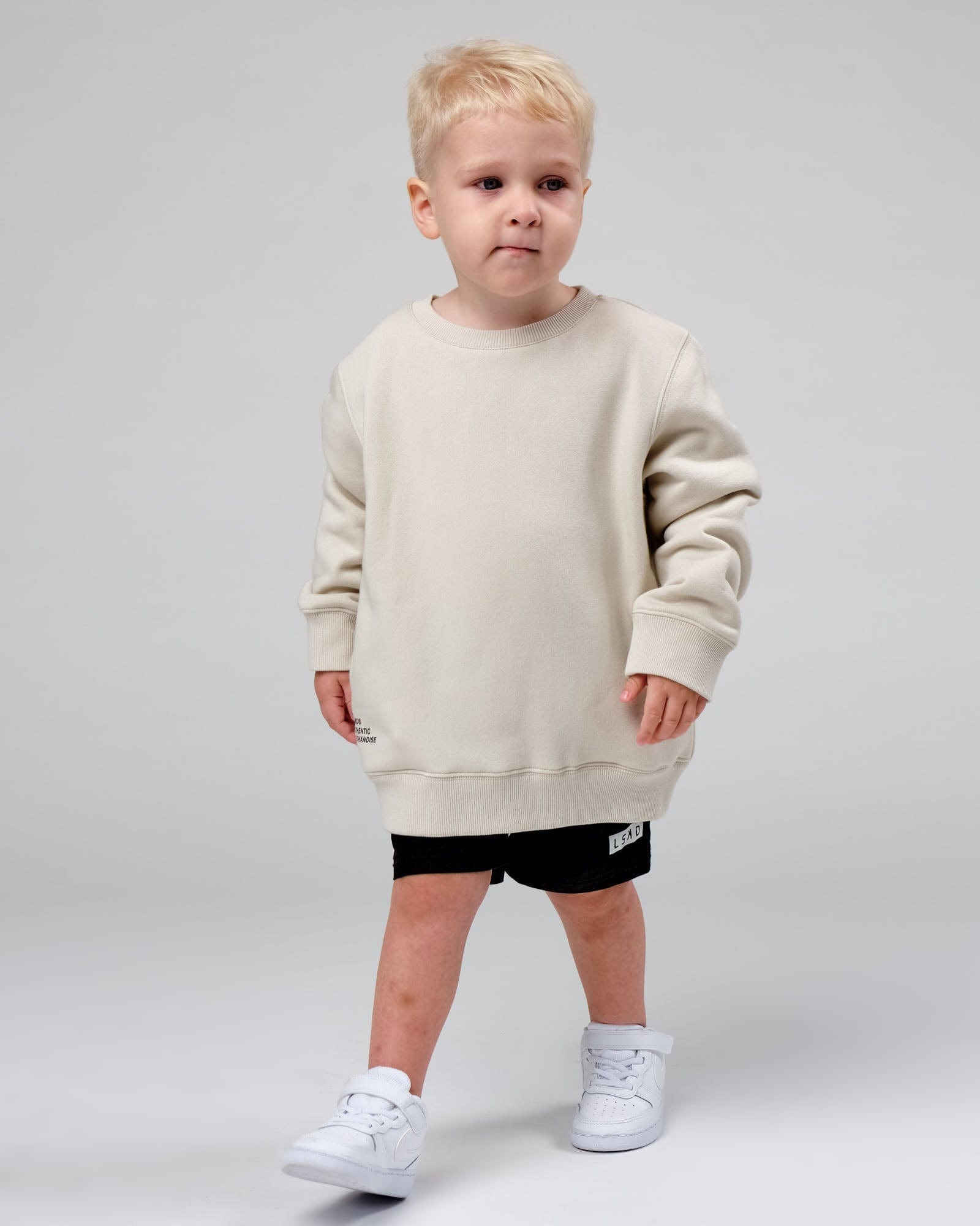 Model wearing OGTC Sweater (00-8) - Bone