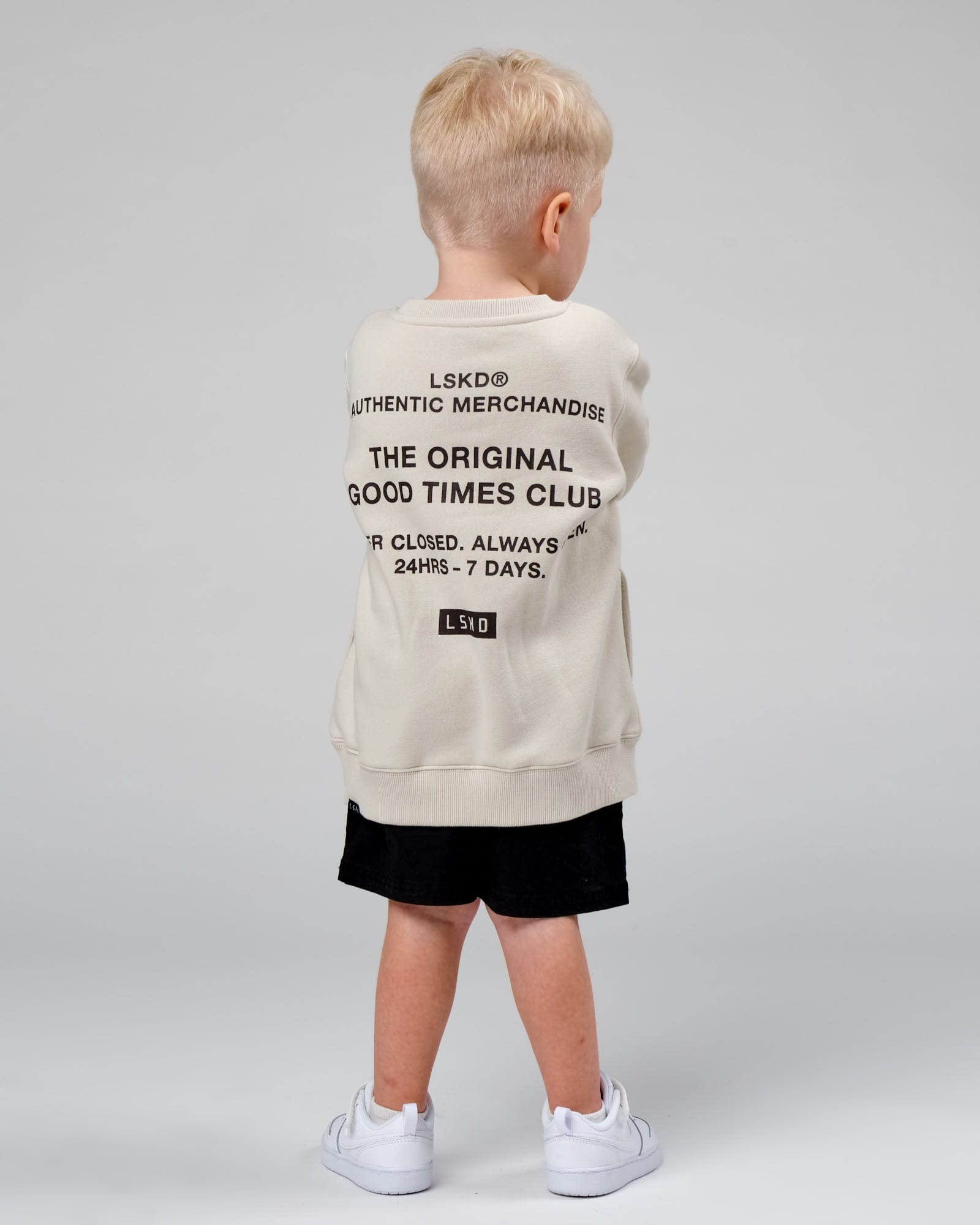 Model wearing OGTC Sweater (00-8) - Bone