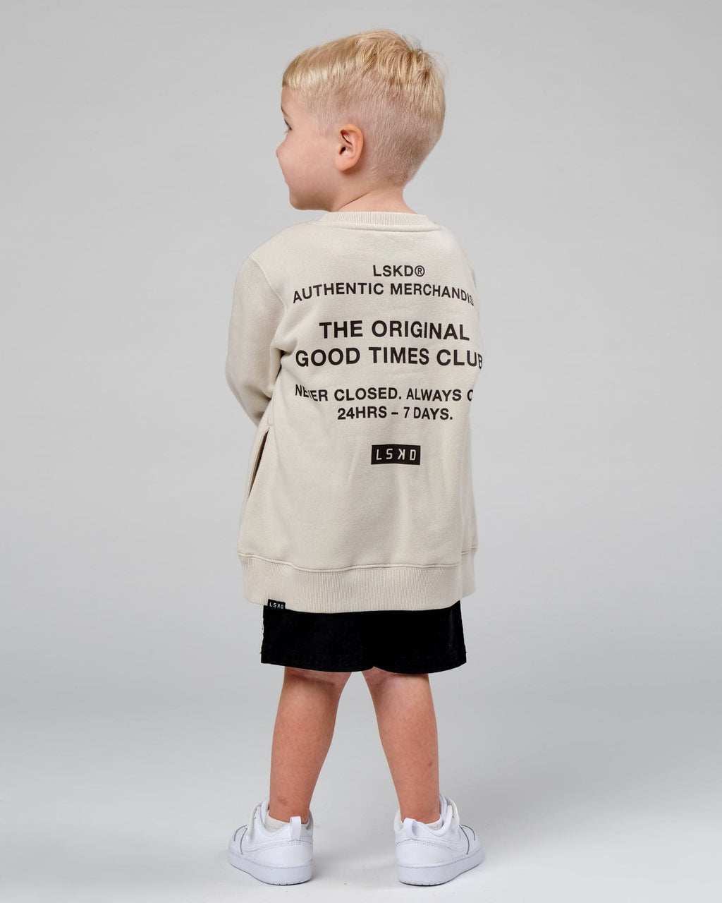 Model wearing OGTC Sweater (00-8) - Bone