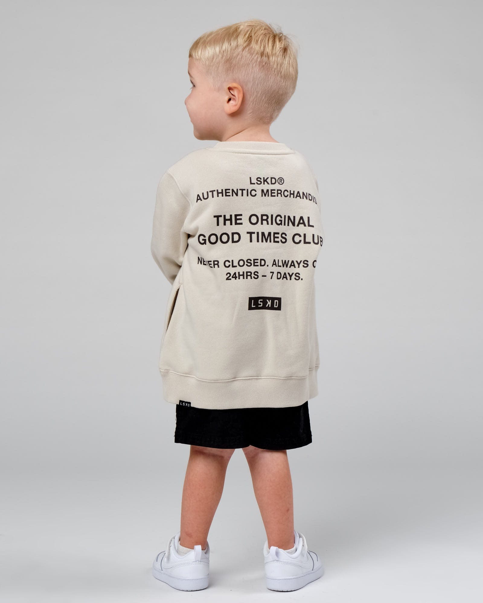 Model wearing OGTC Sweater (00-8) - Bone