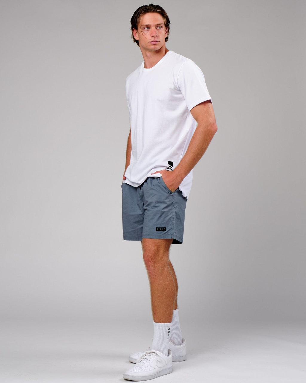 Model wearing Daily Short - Lead