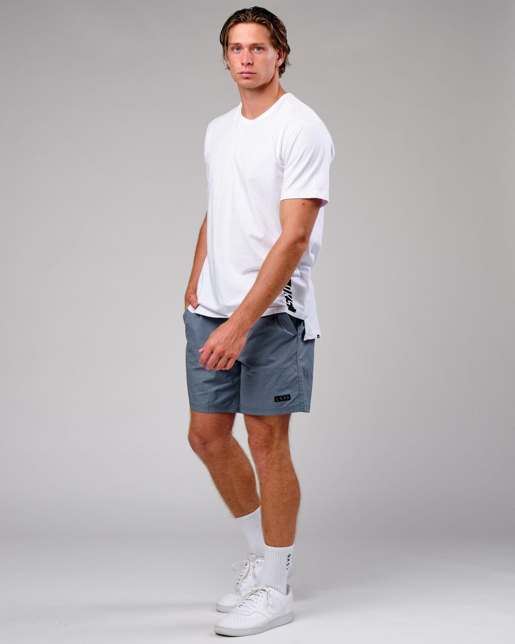 Model wearing Daily Short - Lead