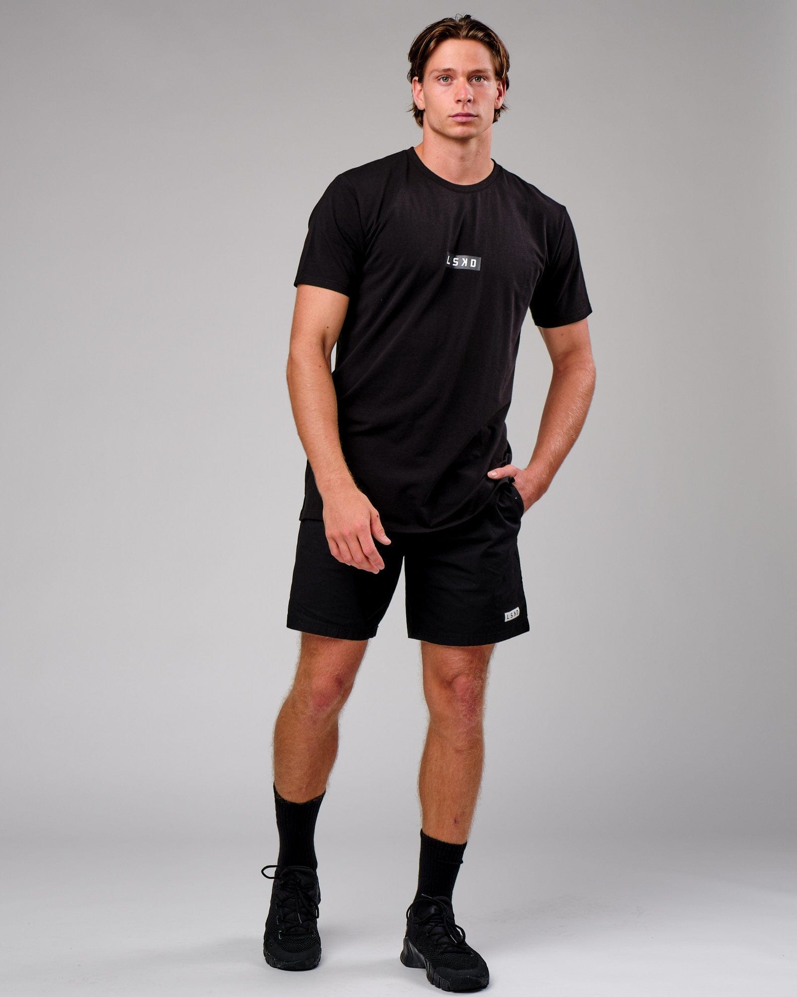 Model wearing Daily Short - Black