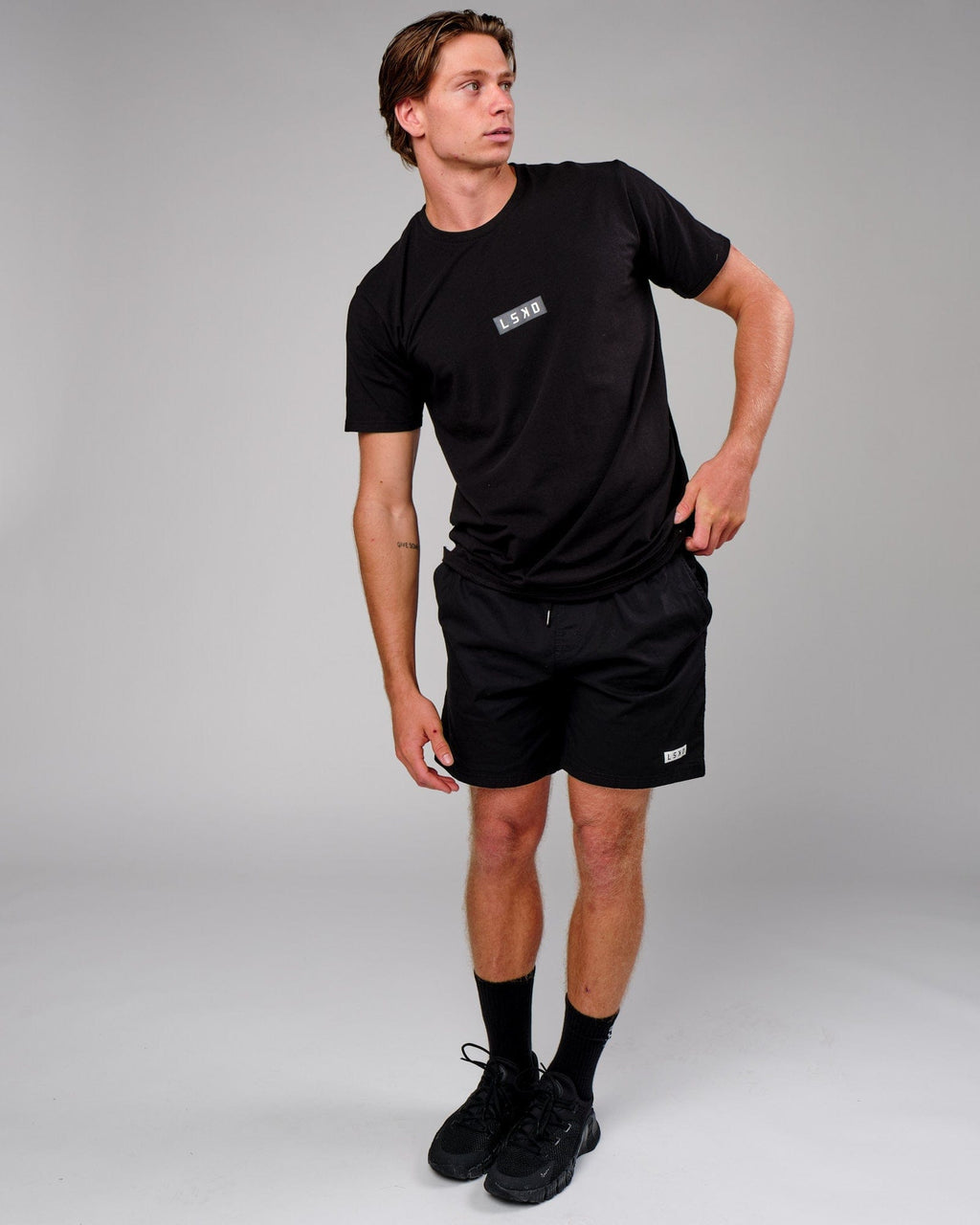 Model wearing Daily Short - Black