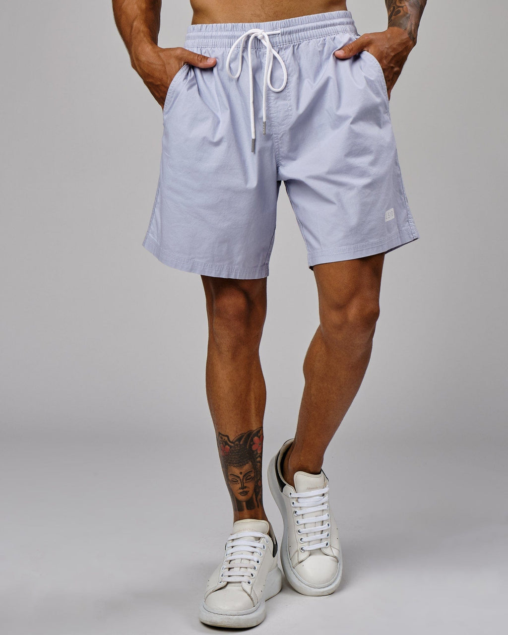 Model wearing Daily Short - Cosmic Sky