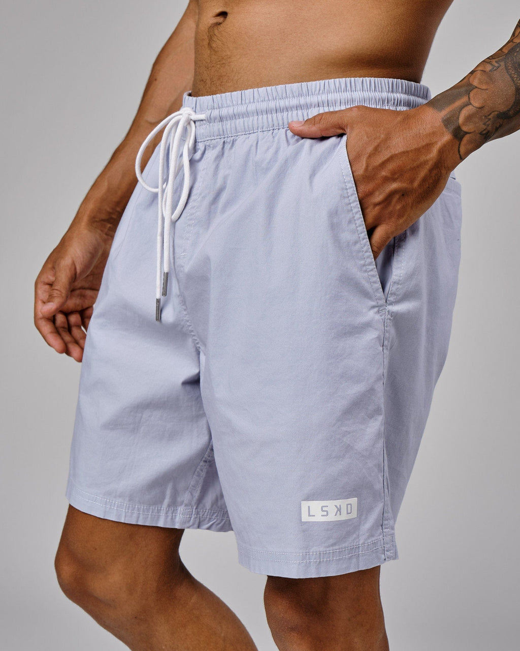 Model wearing Daily Short - Cosmic Sky