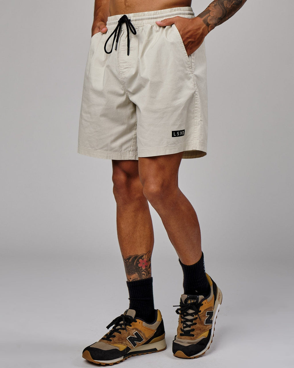 Model wearing Daily Short - Bone