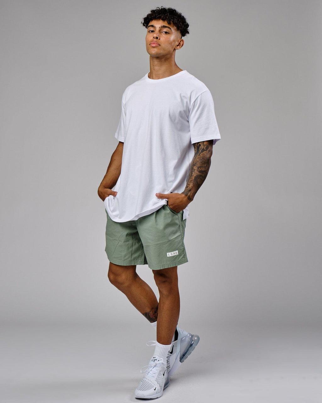 Model wearing Daily Short - Sea Spray