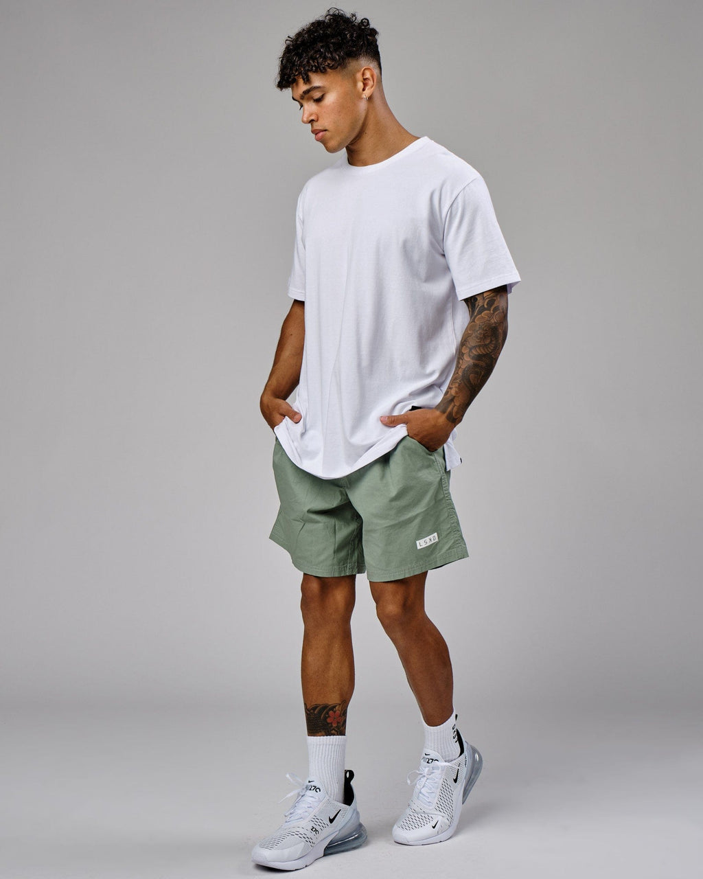 Model wearing Daily Short - Sea Spray