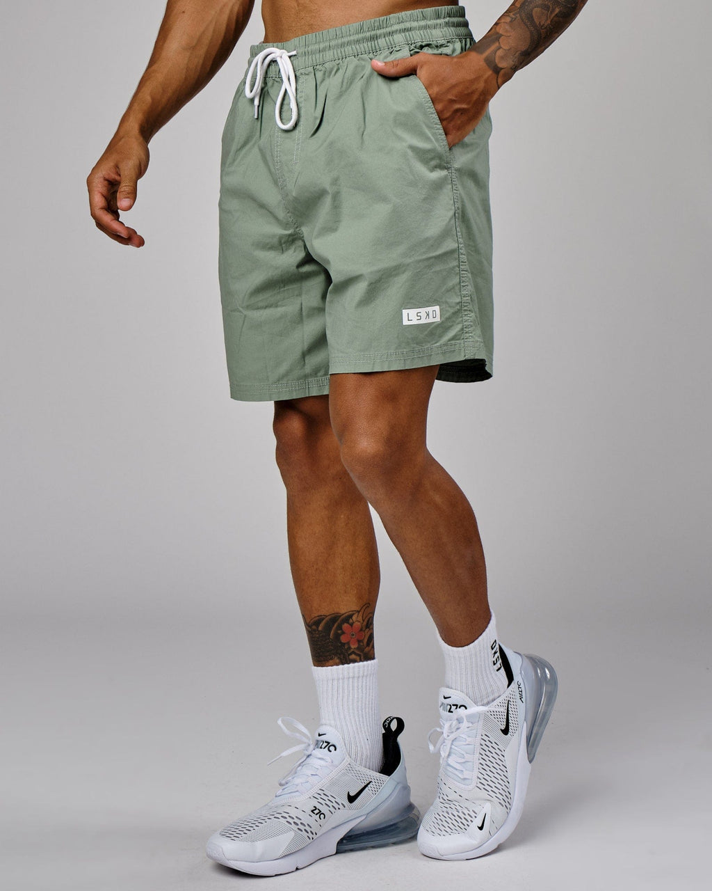 Model wearing Daily Short - Sea Spray