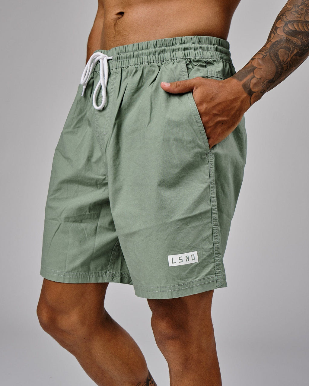 Model wearing Daily Short - Sea Spray