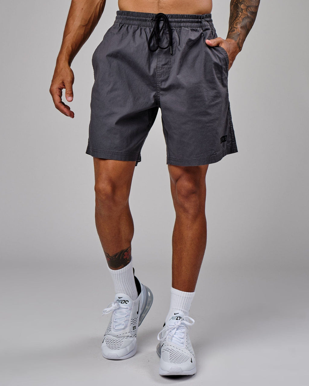 Model wearing Daily Short - Phantom