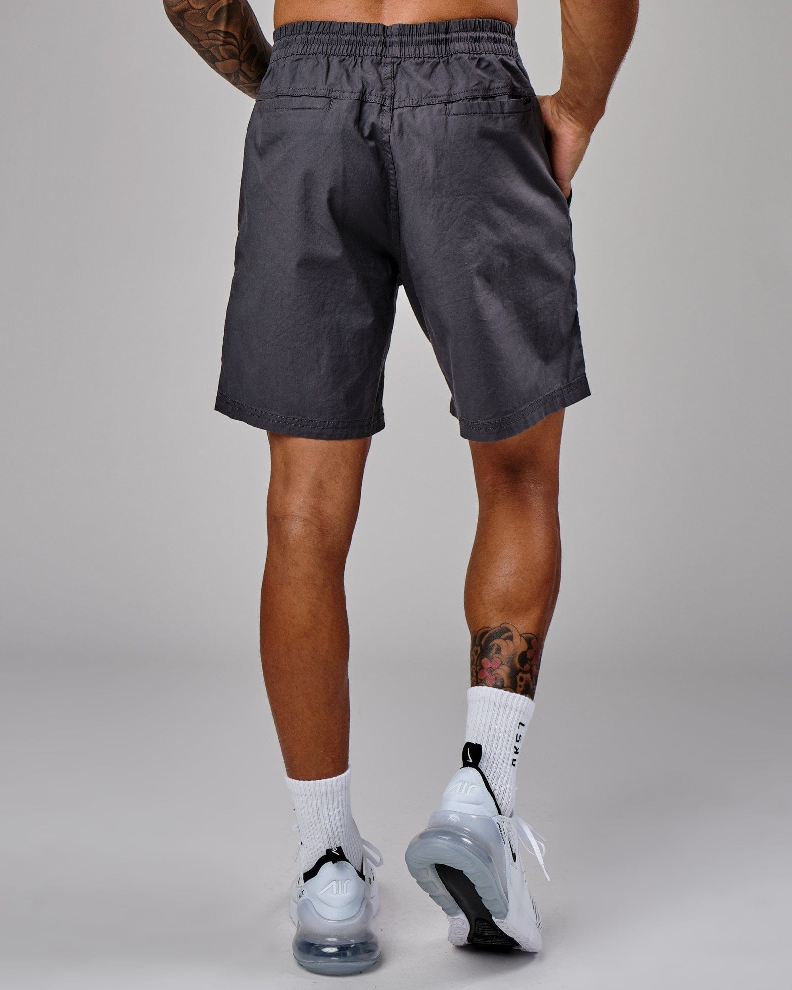 Model wearing Daily Short - Phantom