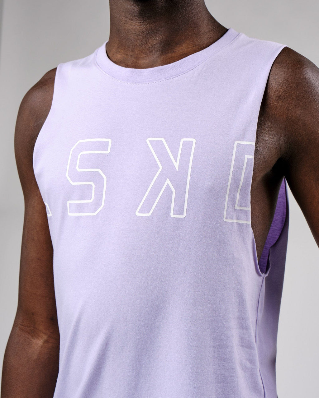 Model wearing Expand FLXCotton Training Fit Tank - Cosmic Sky