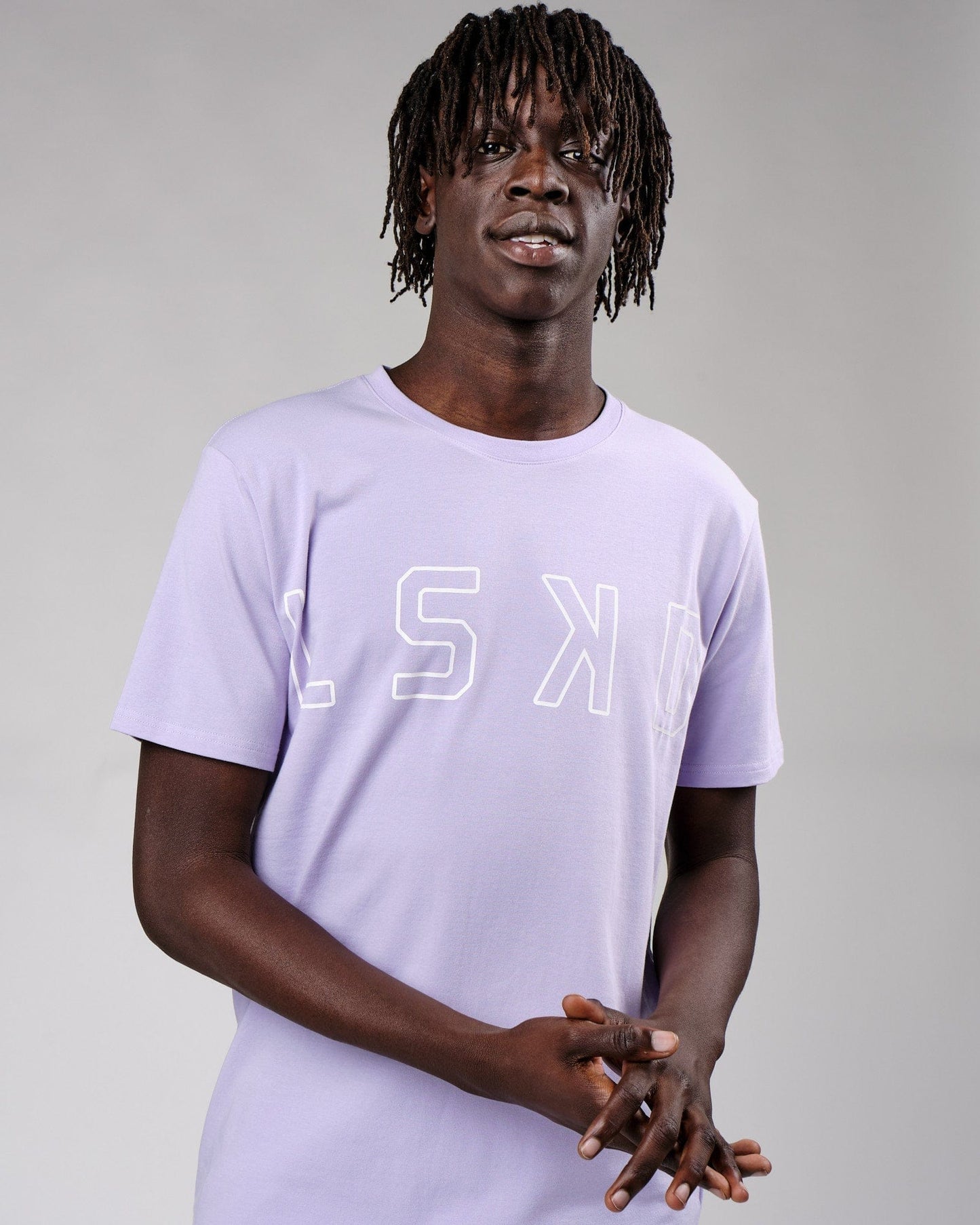 Model wearing Expand FLXCotton Tee - Cosmic Sky