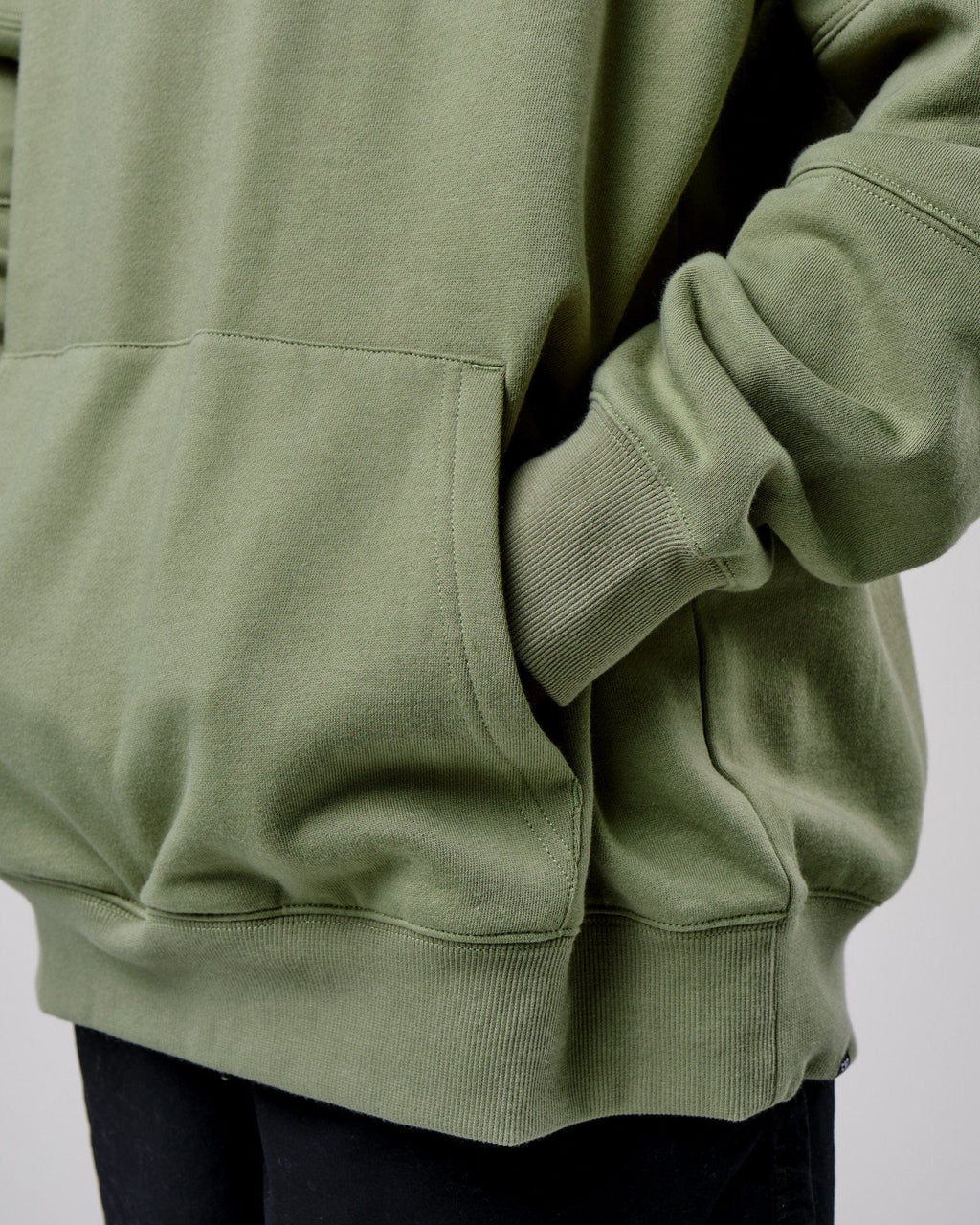 Model wearing Upfield Hoodie Oversize - Sea Spray