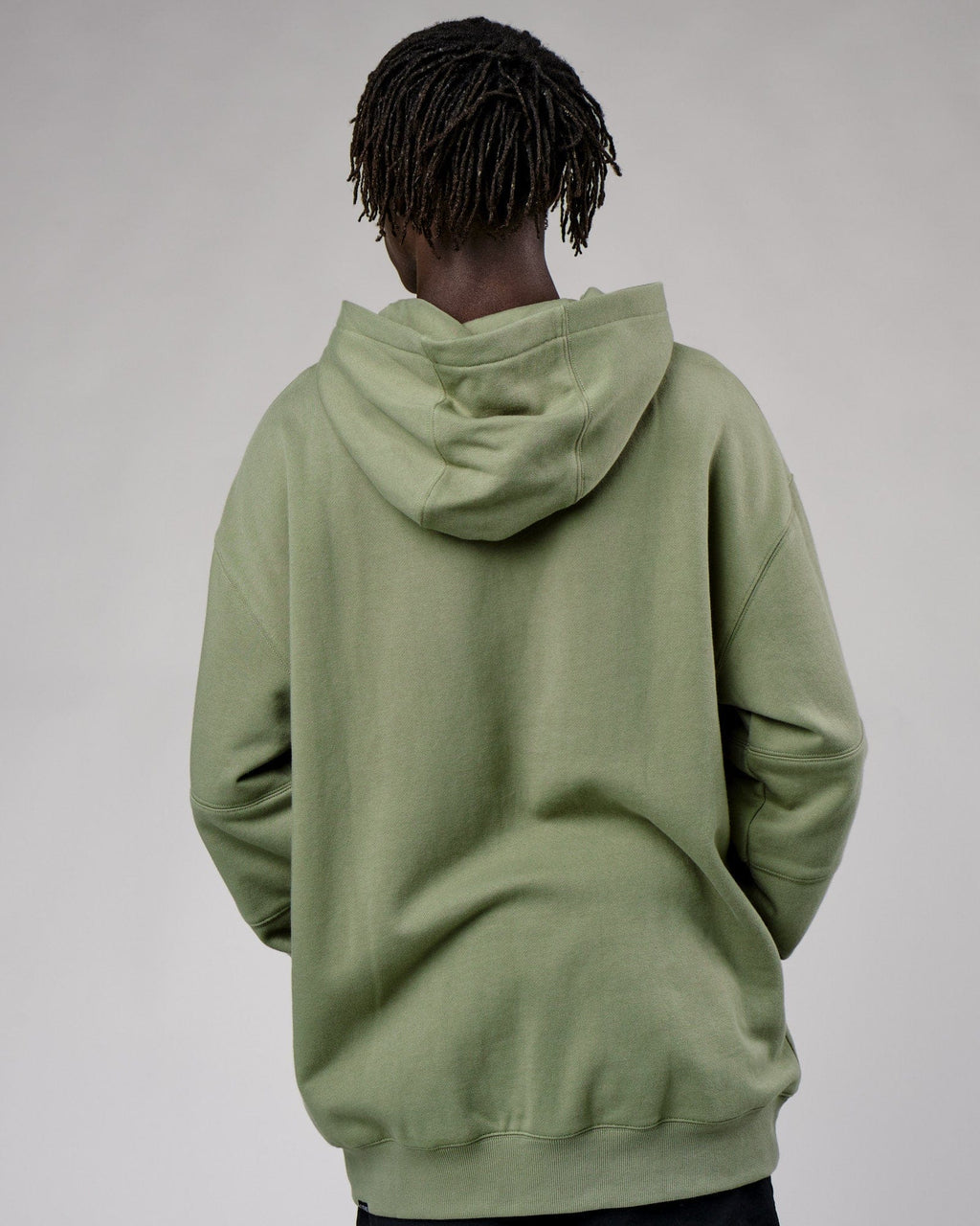 Model wearing Upfield Hoodie Oversize - Sea Spray