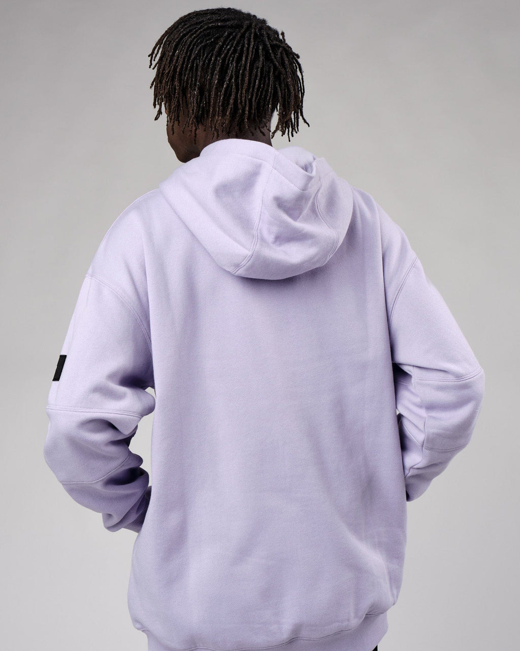 Model wearing Upfield Hoodie Oversize - Cosmic Sky