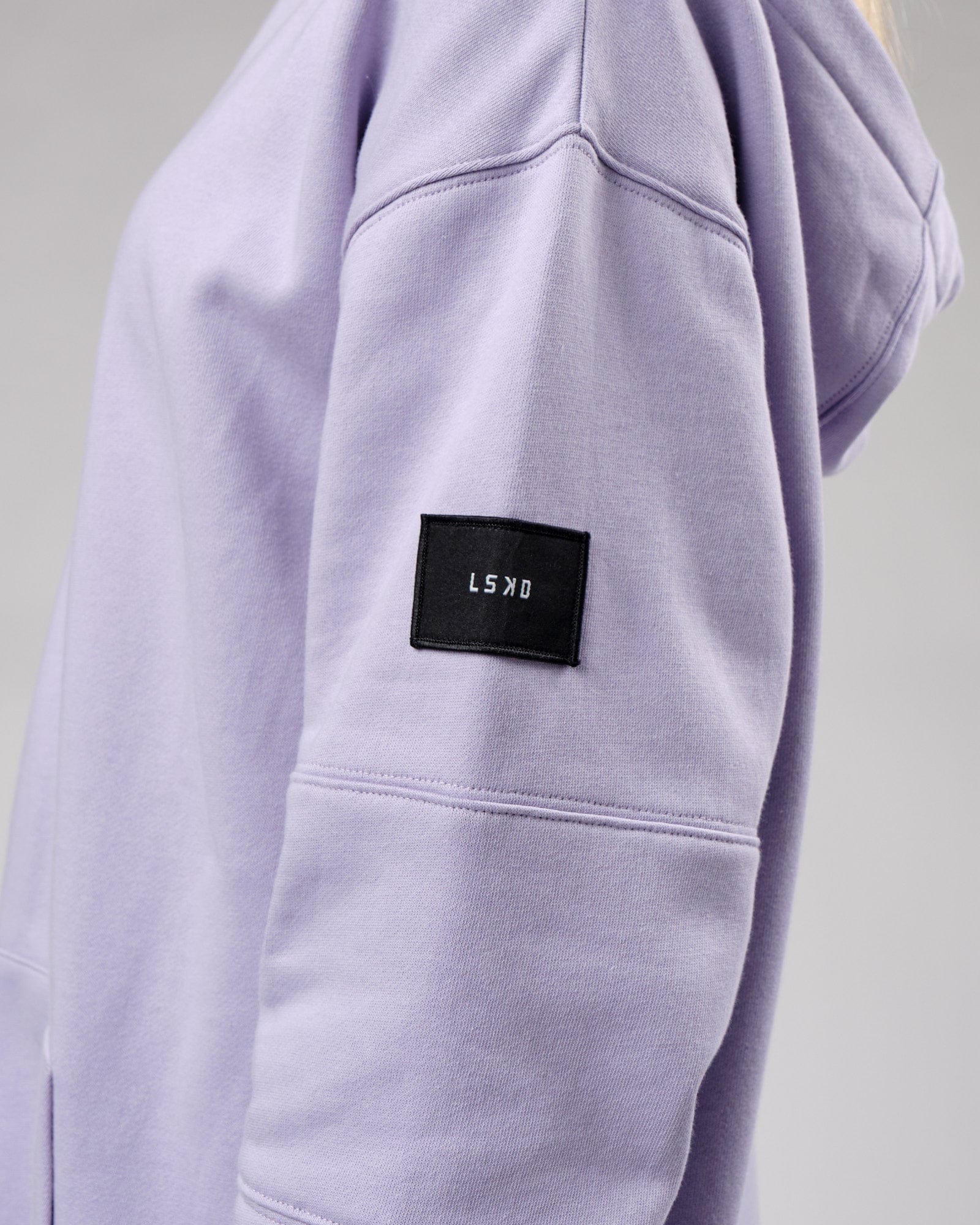 Model wearing Unisex Upfield Hoodie Oversize - Cosmic Sky